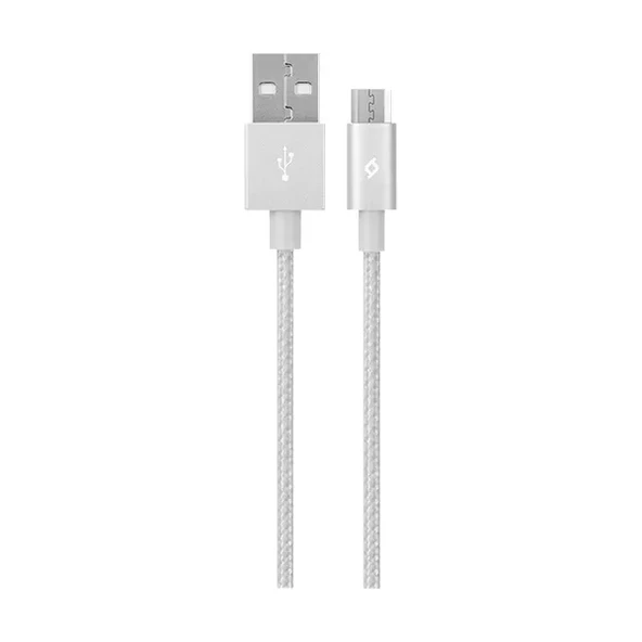 Ttec 2Dk11G Alumicable Micro Usb Şarj Kablosu,Gümüş