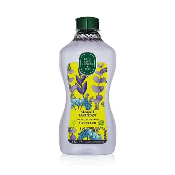 Eyüp Sabri Tuncer Alaçatı Lavantası 1.5Lt Sıvı Sabun Doğal Zeytinyağlı,Lavanta