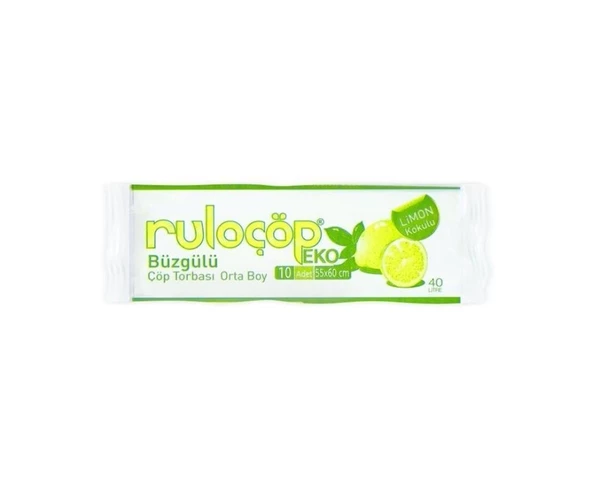 Ruloçöp Büzgülü Çöp Torbası Orta Eko Limon Kokulu