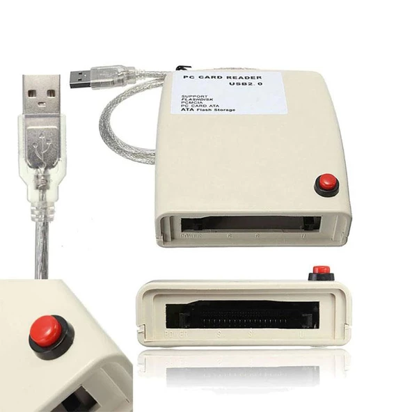 USB 2.0 to 68 pin ATA PCMCIA  kart okuyucu adaptör - 4