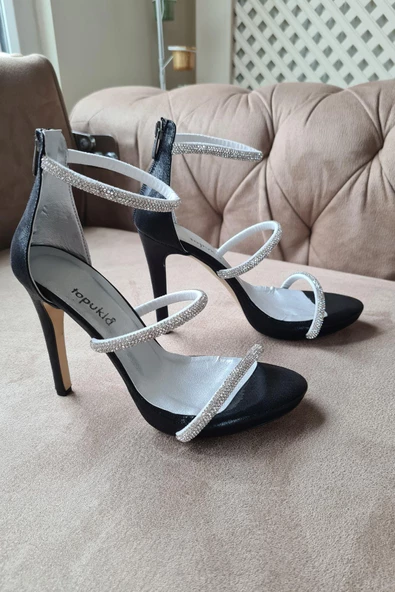 015 1000 Topukla Kadın 11cm Topuk Abiye Ayakkabı - 4