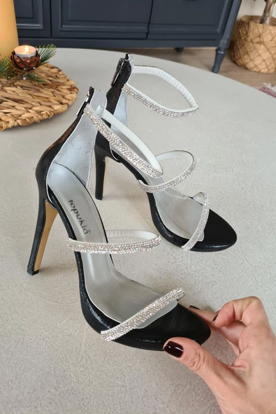 015 1000 Topukla Kadın 11cm Topuk Abiye Ayakkabı - 2