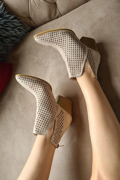 019 1015 Topukla Kadın Süet Yazlık Bot - 3