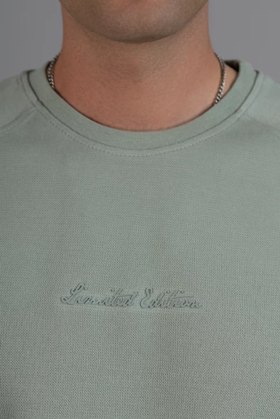 SLİMFİT BASKILI SIFIR YAKA UZUN KOL ERKEK SWEATSHİRT - 8