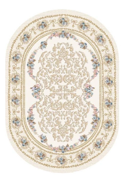 Brillant İpek Latex Oval Kaymaz Taban Halı-FASHION HJE11693.804-(130x190)