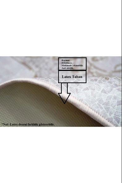 Brillant Latex Kaymaz Taban Halı-KUMSAL HL11250.802-(195x300) - 4