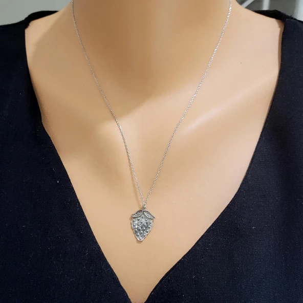 925 Ayar Gümüş Çilek Kolye ürün görseli