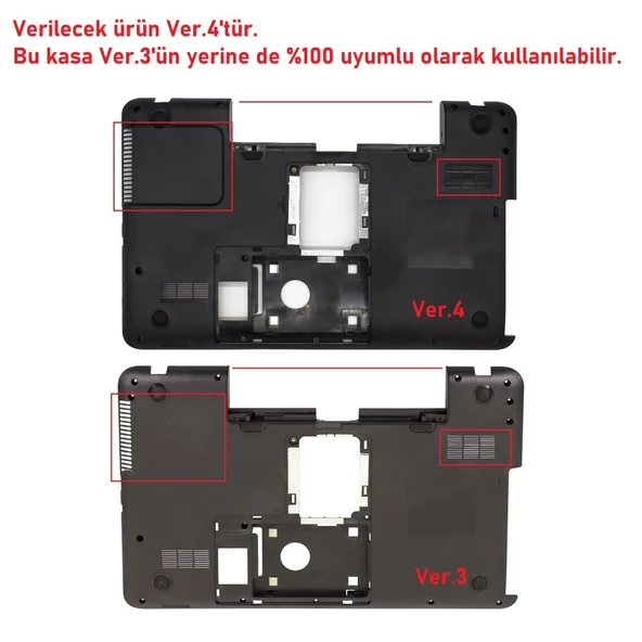 Toshiba Satellite L850-1K6 Alt Kasa Siyah V4-V3