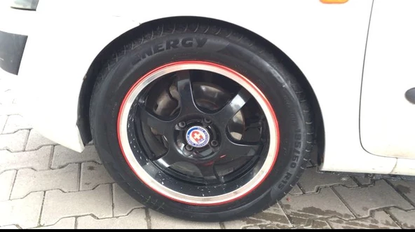 Araç Araba Oto Jant Fitili Metal Görünümlü Lastik Jant Trim Bandı Jant Şeriti 8 Metre - 3