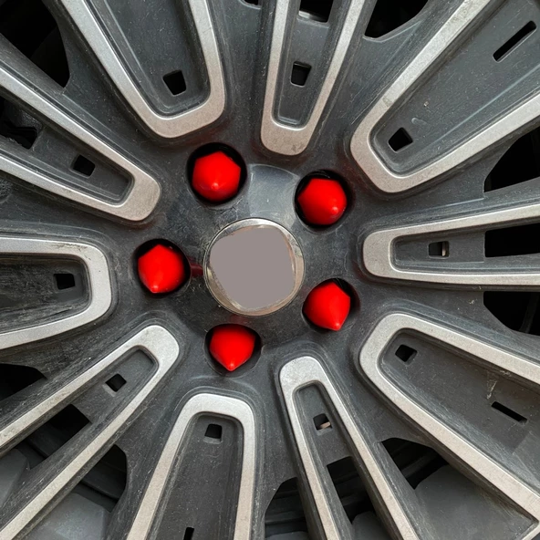 Sivri Mermi Bijon Kapağı Sökme Aparatlı 20 li Set 17 mm-19 mm KIRMIZI - 3