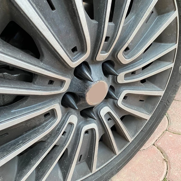 Sivri Mermi Bijon Kapağı Sökme Aparatlı 20 li Set 17 mm-19 mm SİYAH - 2