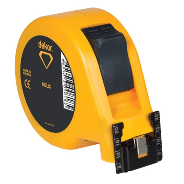 Dekor 819 Helix Mıknatıslı Şerit Metre Uzunluk Ölçme 8 m x 25 mm - Resim 3