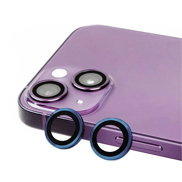 Vendas iPhone 14 Plus Uyumlu Lins Serisi Renkli Kamera Lens Koruyucu - 7