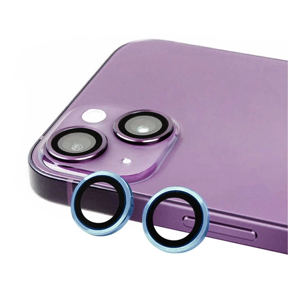 Vendas iPhone 14 Plus Uyumlu Lins Serisi Renkli Kamera Lens Koruyucu - 6
