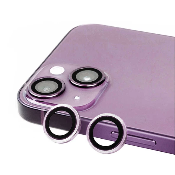 Vendas iPhone 14 Plus Uyumlu Lins Serisi Renkli Kamera Lens Koruyucu - 5