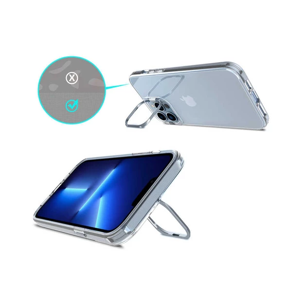 Vendas iPhone 14 Pro Max Uyumlu (14 Pro Max) Kuba Serisi Metal Kamera Çerçeveli Airbag Köşeli Darbe Dirençli Kılıf - 8