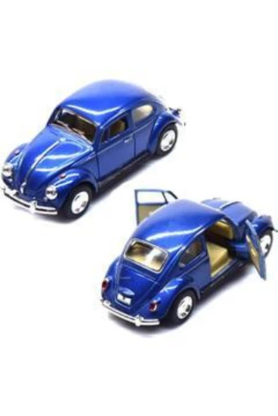 Lacivert Çek-Bırak Metal Vosvos Araba Dıe Cast Büyük Boy 12cm - 2
