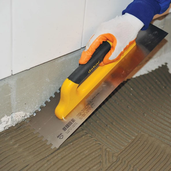 Dekor 234 Seramik Malası Kapalı Plastik Saplı 8x8 Diş 50 cm - 5