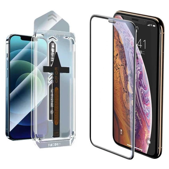 Vendas iPhone 13 Pro Max Anti-Dust Ahize Korumalı Uygulama Mekanizmalı Hardness Temperli Cam Ekran Koruyucu