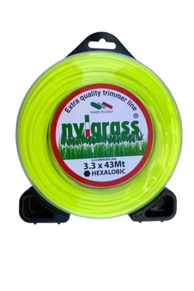 NYLGRASS Yüksek Kaliteli Tırpan Misinası Misinesi 3.3mm 44 Metre