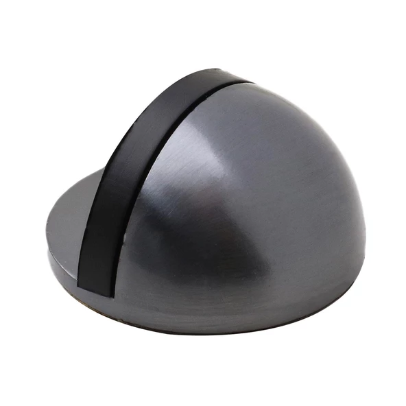 Yarımay Yapışkanlı Kapı Kolu Stoperi Tamponu Stop Metal Durdurucu Tutucu Tutacağı Satine Füme 5 Adet - 2
