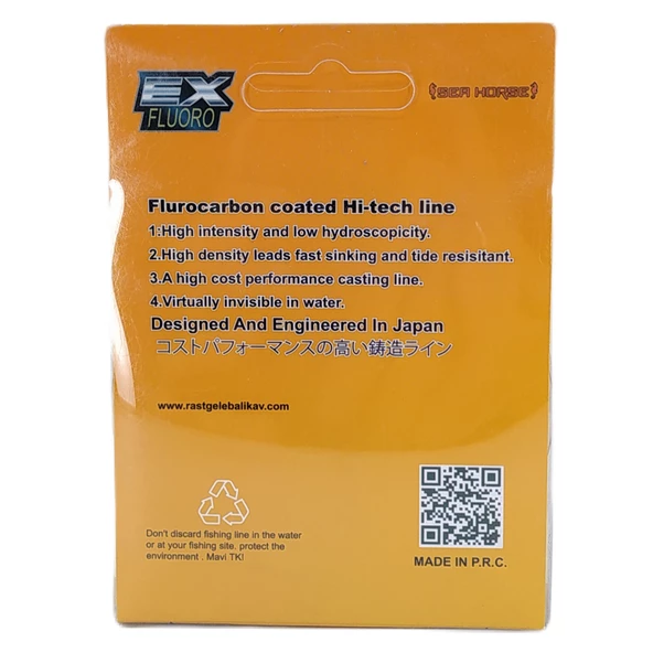 Sea Horse Ghost 150m Hayalet Misina Fluorocarbon Coated Şeffaf - 5