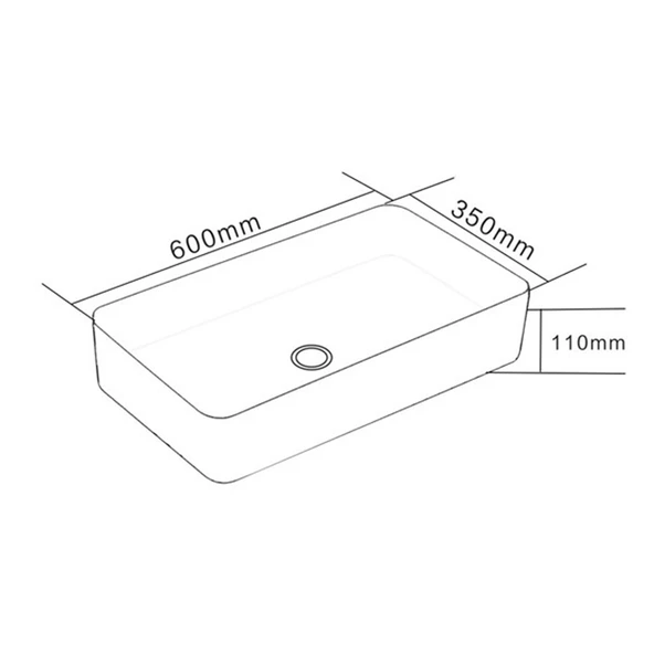 E-4071Y Tezgah Üstü Porselen Lavabo E-4071Y - 2