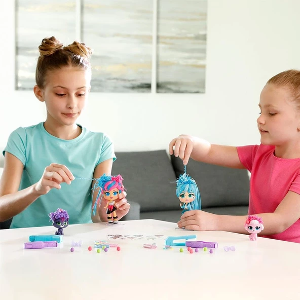 Silverlit Curli Girls Bebek ve Hayvan 2'li Set - Mei Li ve Lulu - 5