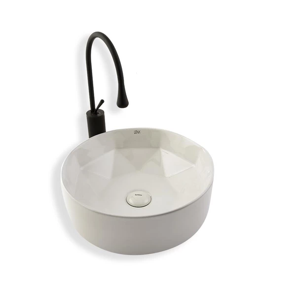 E-2112 Tezgah Üstü Porselen Lavabo E-2112