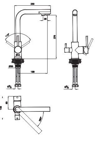 Kale Pure Su Arıtma Çıkışlı Mutfak Bataryası - 3