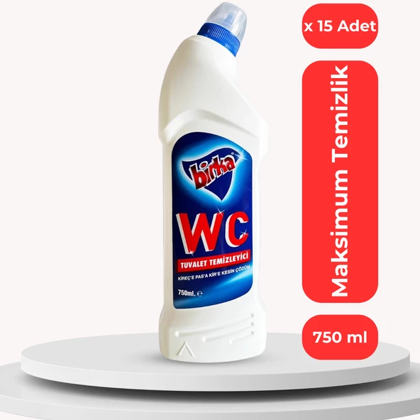 Birka WC Tuvalet Temizleyici 750 ml. X 15 Adet