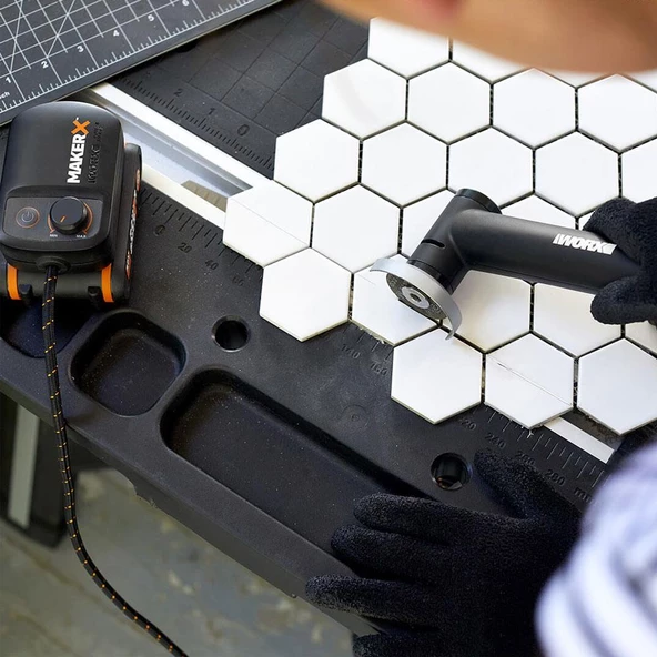 Worx Wx990 Makerx 20Volt 2.0Ah. Kömürsüz Profesyonel Kalem Tipi Devir Ayarlı Gravür + 50Mm Açılı Avuç Taşlama Kombo Set + 39 Parça Aksesuar - 6