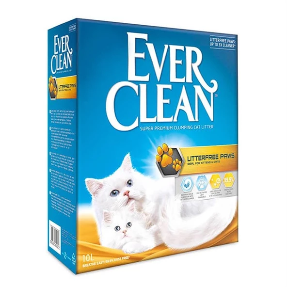 Ever Clean Litterfree Patilere Yapışmayan Topaklanan Kedi Kumu 10lt+Supreme Kedi Ödülü Hediye