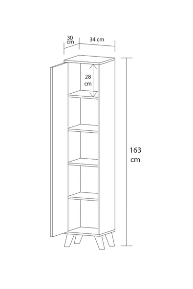 Mobilique Çok Amaçlı Pedro Raflı Gardrop - 3