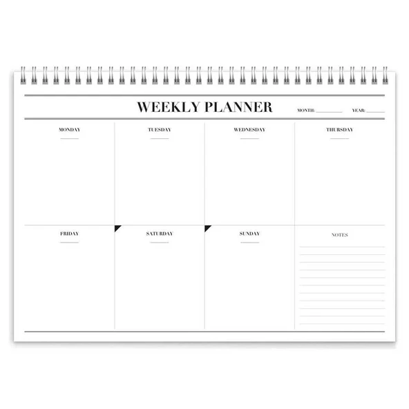 Atatürk Fotoğraflı Haftalık Planlayıcı (Sümen) - A4 Boy Kraft Kapak - 3