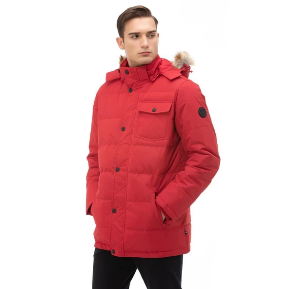 Nautica Erkek Kırmızı Su Geçirmez Mont - Resim 2