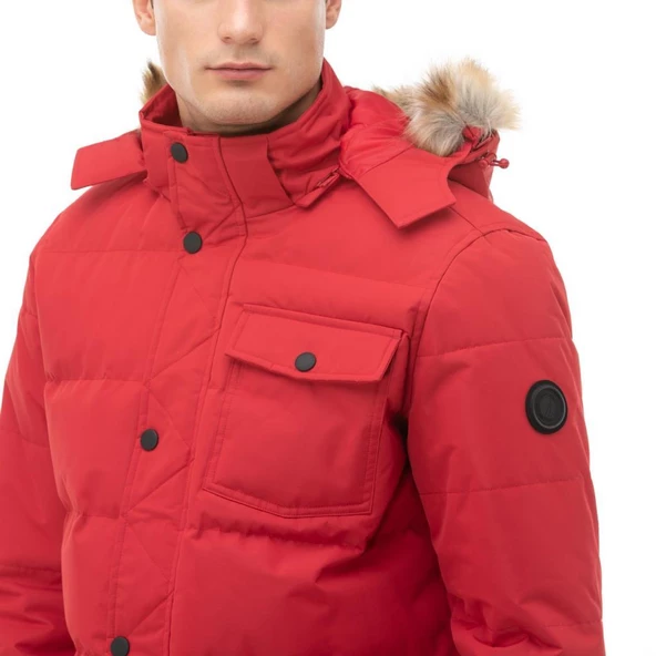 Nautica Erkek Kırmızı Su Geçirmez Mont - Resim 5