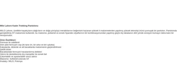 Milo Bayan Trekking-Kayak Pantolonu - Resim 2