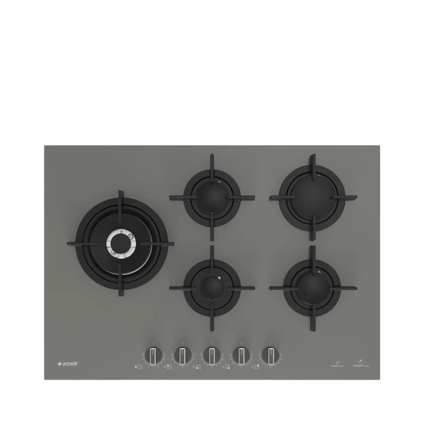 Arçelik Ocd T 752-1 Dwkg Wok Gözlü Gri Cam Ankastre Ocak