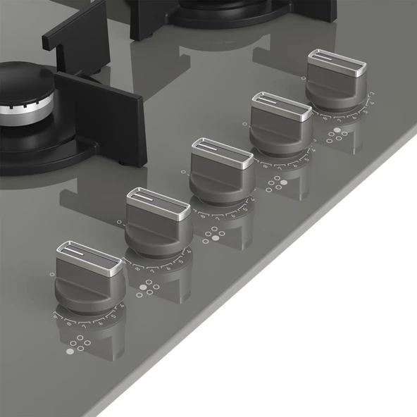 Arçelik Ocd T 752-1 Dwkg Wok Gözlü Gri Cam Ankastre Ocak - 5