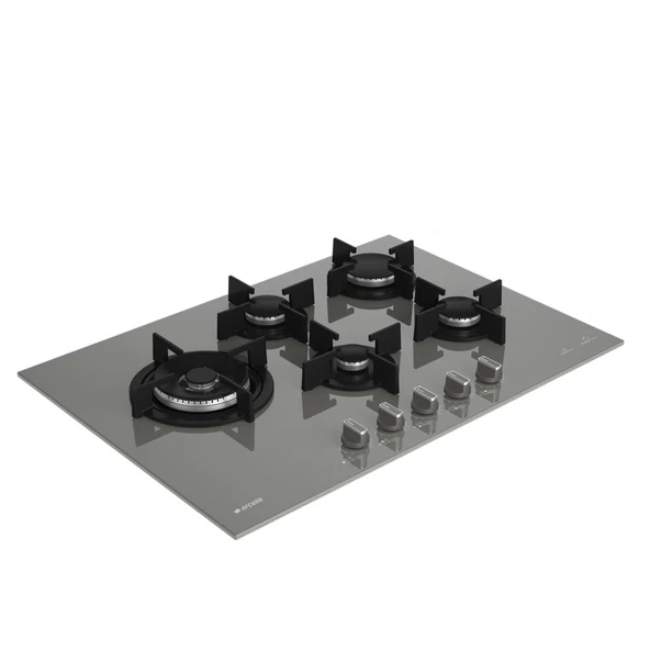 Arçelik Ocd T 752-1 Dwkg Wok Gözlü Gri Cam Ankastre Ocak - 3