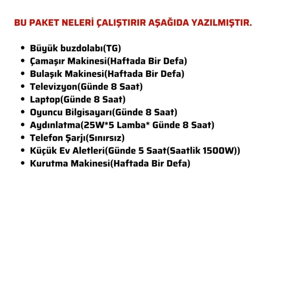 Teknovasyon Arge Güneş Enerjisi Solar Paketi 5kva İnverter 550 watt Güneş Paneli 48V 50 Amper Lityum Akü - 4