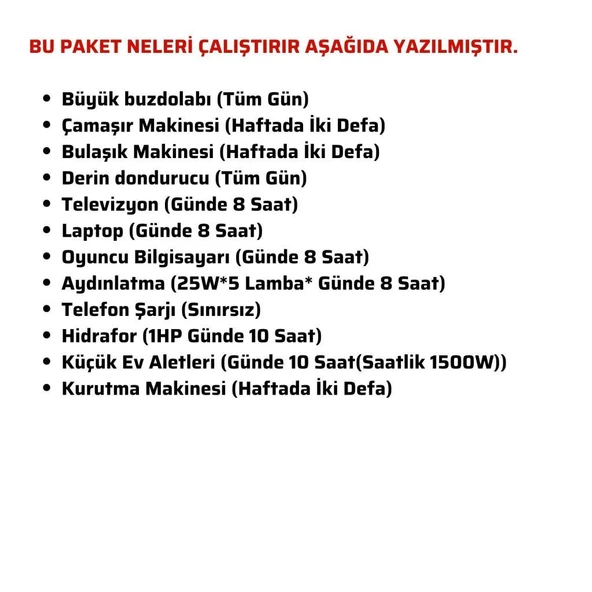 Teknovasyon Arge Güneş Enerjisi Solar Paketi 11kva İnverter 550 watt Güneş Paneli 48V 100 Amper Lityum Akü - 4