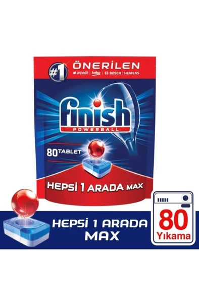 Finish Hepsi Bir Arada Bulaşık Makinesi Tableti-80 Tablet