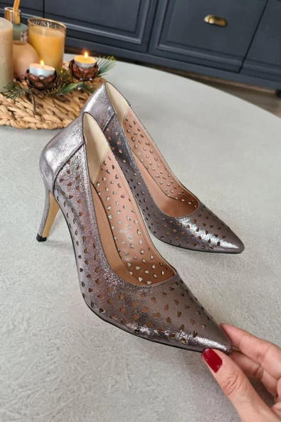 036 660 Topukla Kadın Kapalı Topuklu Abiye Ayakkabı - 7