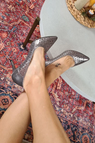 036 660 Topukla Kadın Kapalı Topuklu Abiye Ayakkabı - 11