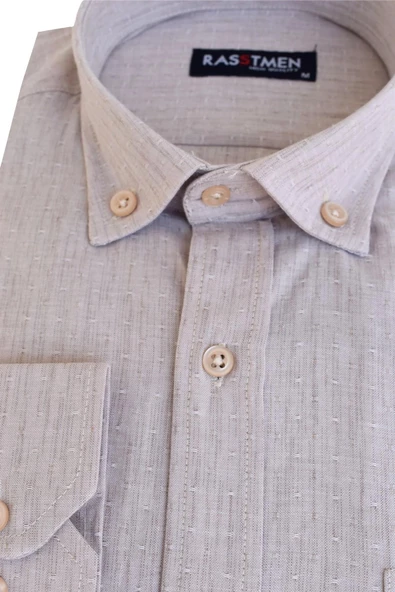 Erkek Kılasik Armürlü Uzun Kol Gömlek BGL-ST02202 - Resim 6