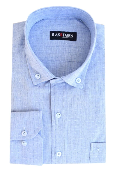 Erkek Kılasik Armürlü Uzun Kol Gömlek BGL-ST02202 - Resim 3