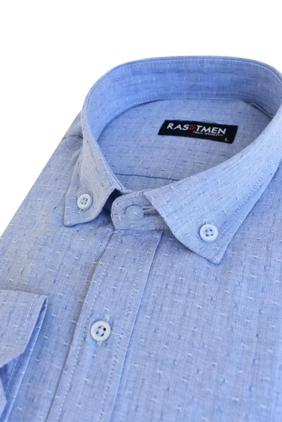 Erkek Kılasik Armürlü Uzun Kol Gömlek BGL-ST02202 - Resim 9