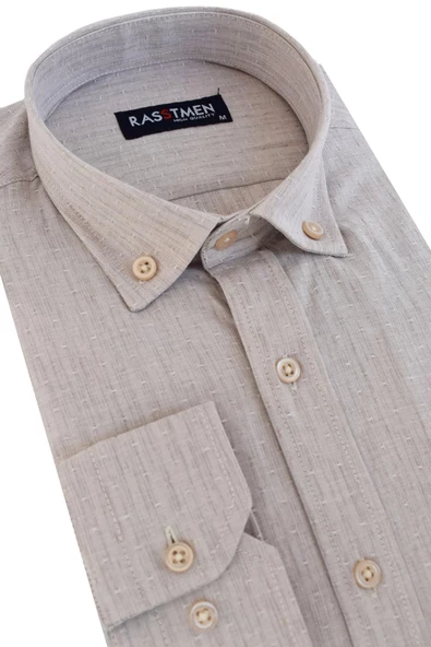 Erkek Kılasik Armürlü Uzun Kol Gömlek BGL-ST02202 - Resim 12